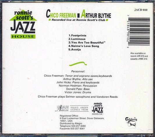 Chico Freeman, Arthur Blythe - Lumonious: Live At Ronnie Scott's Club (marked/ltd stock)