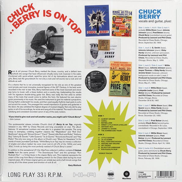 Chuck Berry - Berry Is On Top (+2 bonus tracks) (ltd. ed.) (180g)
