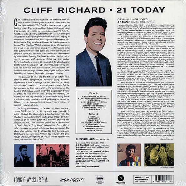 Cliff Richard - 21 Today (ltd. ed.) (180g) (High-Def VV)
