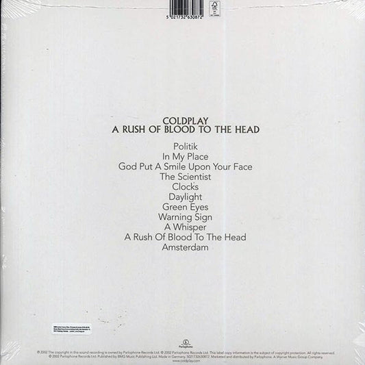 Coldplay - A Rush Of Blood To The Head (clear vinyl)