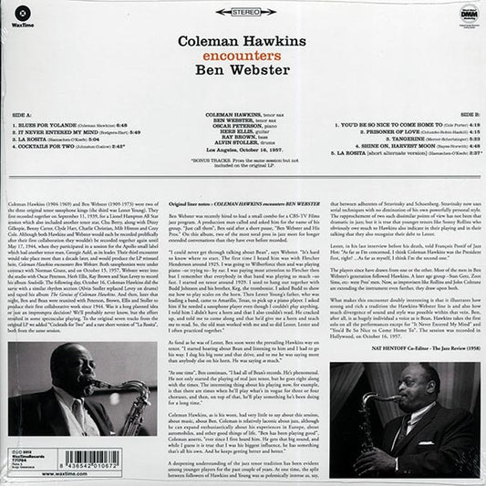 Coleman Hawkins, Ben Webster - Coleman Hawkins Encounters Ben Webster (ltd. ed.) (180g) (remastered)
