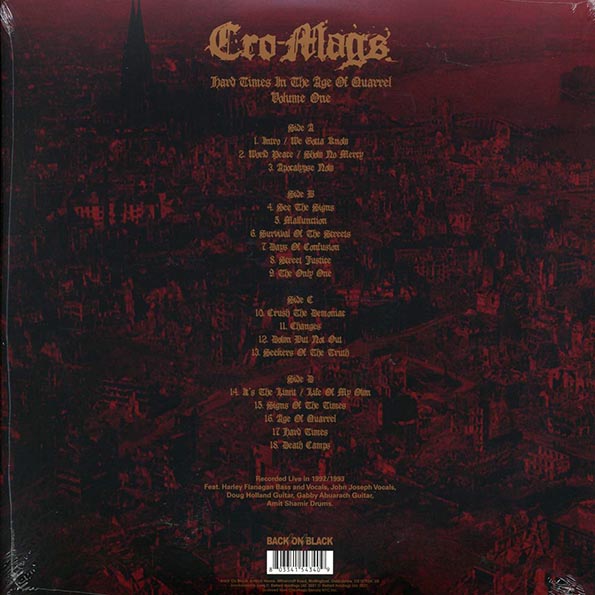 Cro-Mags - Hard Times In The Age Of Quarrel Volume 1 (2xLP)
