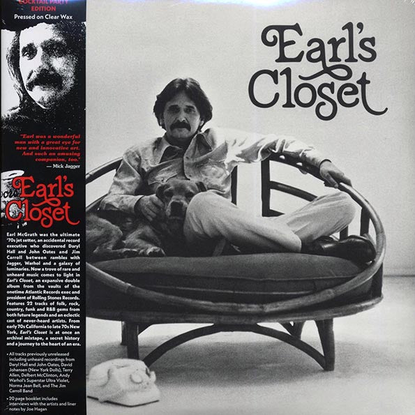 Daryl Hall & John Oates, Kazoo Singers, Delbert & Glen, Terry Allen, Etc. - Earl's Closet: The Lost Archive Of Earl McGrath, 1970 To 1980 (ltd. ed.) (2xLP) (cocktail party clear vinyl)