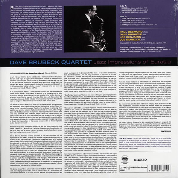 Dave Brubeck Quartet - Jazz Impressions Of Eurasia (+bonus track) (ltd. ed.) (180g) (remastered)