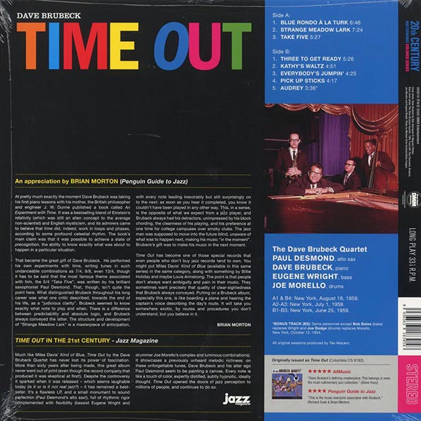 Dave Brubeck Quartet - Time Out (+bonus track) (ltd. ed.) (180g) (yellow vinyl)