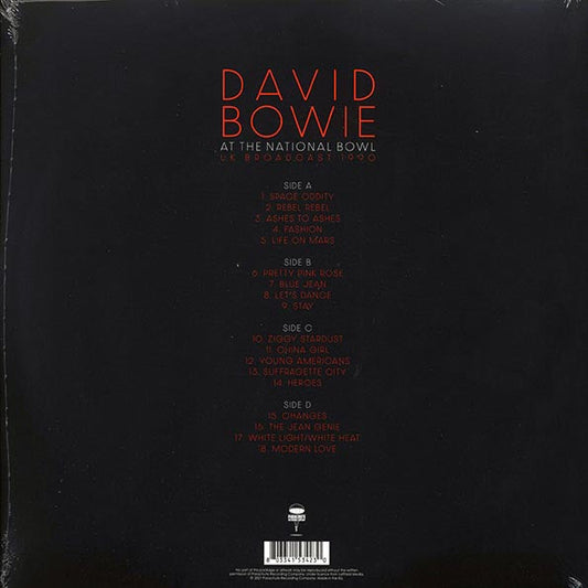 David Bowie - At The National Bowl UK Broadcast 1990: Milton Keynes, England, August 5th 1990 (ltd. ed.) (2xLP) (white vinyl)