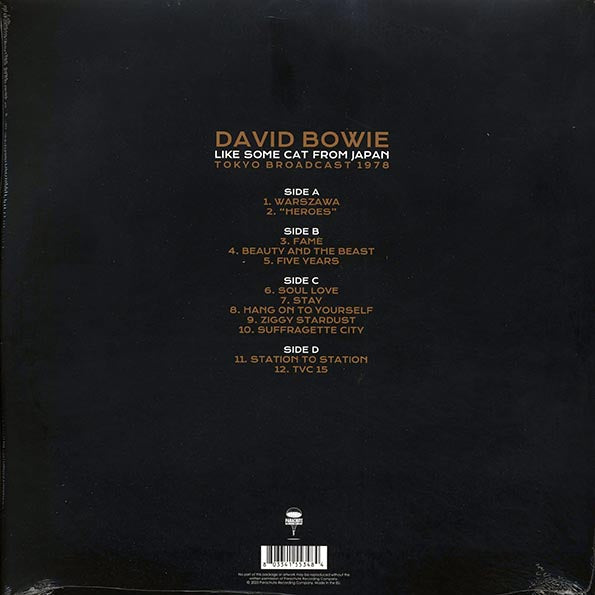 David Bowie - Like Some Cat From Japan: Tokyo Broadcast 1978 (ltd. ed.) (2xLP) (clear vinyl)