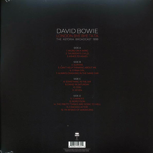 David Bowie - London Bye Bye Ta Ta: The Astoria Broadcast 1999 (ltd. ed.) (2xLP) (clear vinyl)