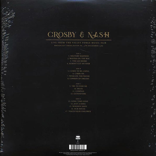David Crosby, Graham Nash - Live From The Valley Forge Music Fair: Broadcast From Devon, PA, 4th December 1986 (2xLP)