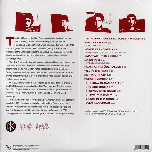 Dead Kennedys - Live At The Deaf Club (ltd. ed.) (red vinyl)