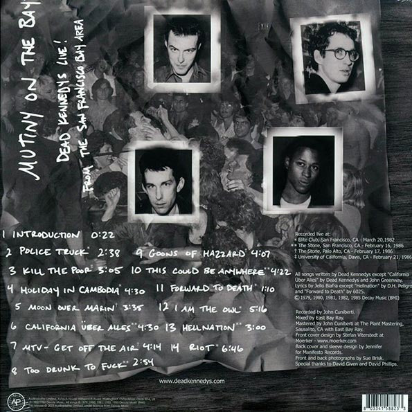 Dead Kennedys - Mutiny On The Bay: Dead Kennedys Live! From The San Francisco Bay Area (ltd. ed.) (2xLP) (clear vinyl)