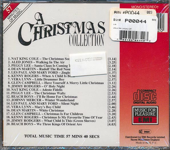 Dean Martin, Peggy Lee, Nat King Cole, Etc. - A Christmas Collection CD