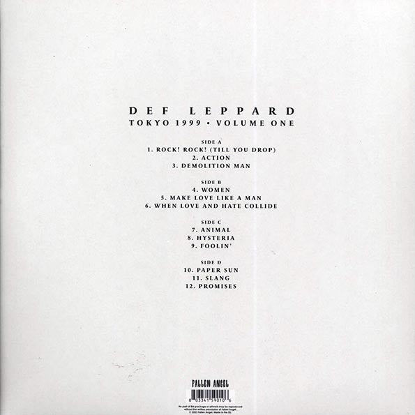Def Leppard - Tokyo 1999 Volume 1 (2xLP)
