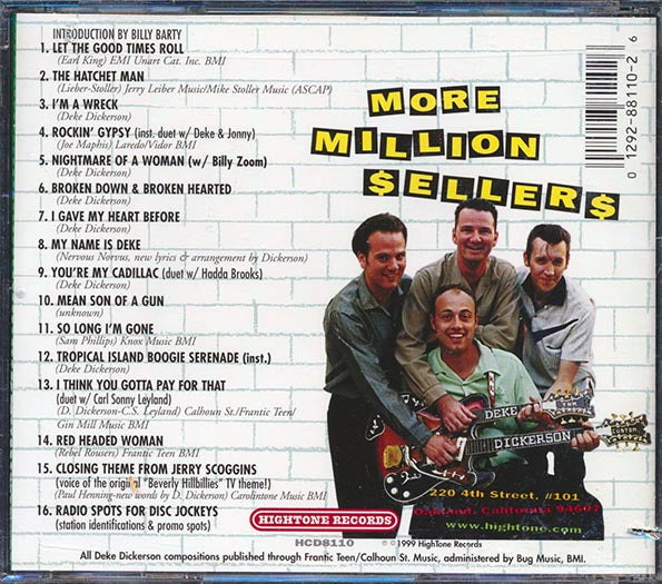 Deke Dickerson & The Ecco-Fonics - More Million Sellers (marked/ltd stock)