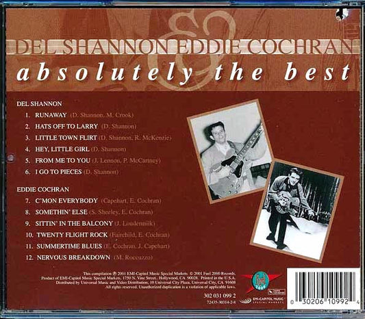 Del Shannon, Eddie Cochran - Absolutely The Best (marked/ltd stock)