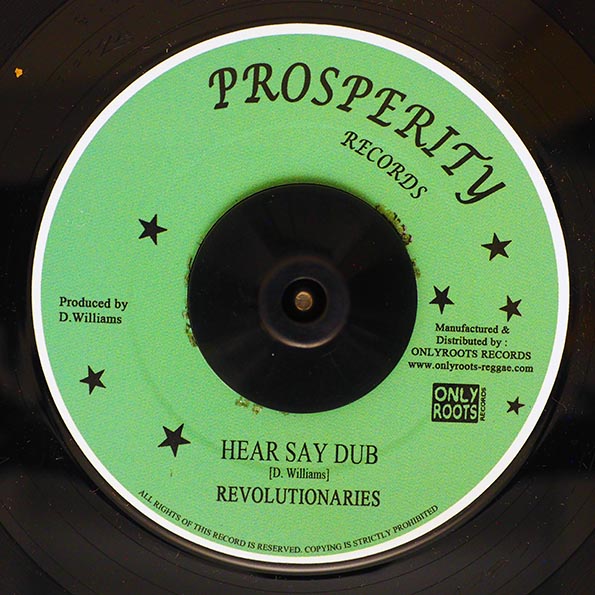 Delroy Williams - Hear Say  /  The Revolutionaries - Hear Say Dub