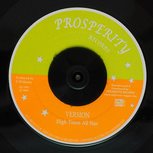 Delroy Williams - Scars Of War  /  High Times All Stars - Version