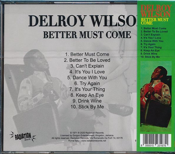 Delroy Wilson - Better Must Come (ltd. ed.)