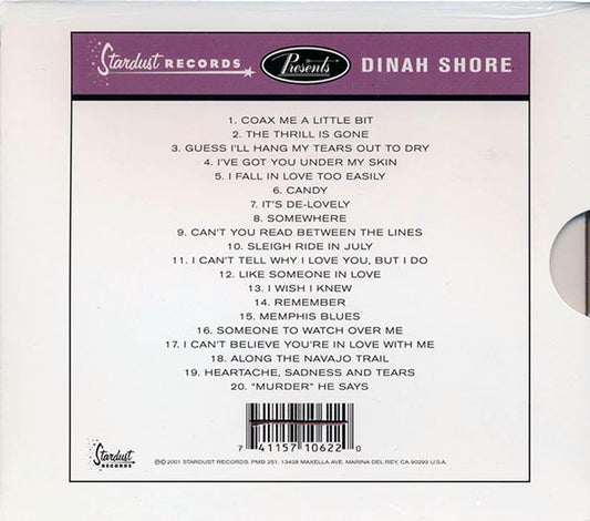 Dinah Shore - The Best Of The War Years (marked/ltd stock) CD