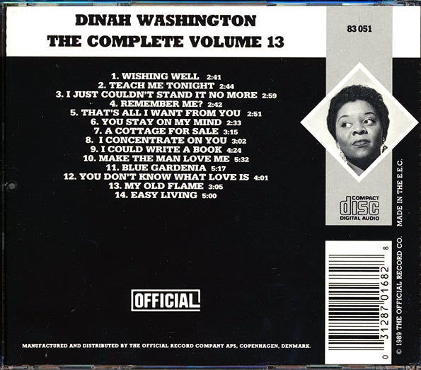 Dinah Washington - The Complete Dinah Washington Volume 13