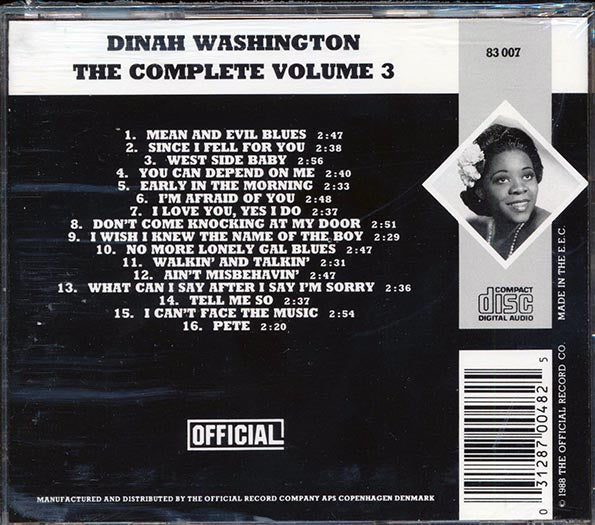 Dinah Washington - The Complete Dinah Washington Volume 3: 1947