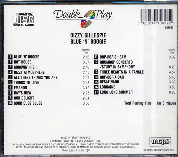Dizzy Gillespie - Blue 'N' Boogie