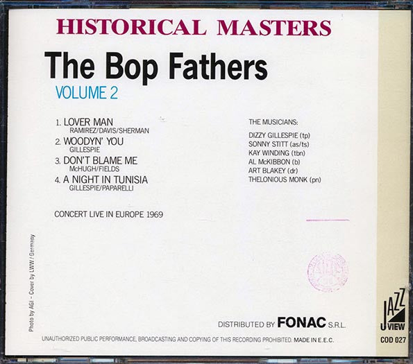 Dizzy Gillespie, Sonny Stitt, Kay Winding, Etc. - The Bop Fathers Volume 2