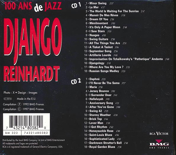 Django Reinhardt - 100 Ans De Jazz (36 tracks) (2xCD) (deluxe 3-fold digipak)