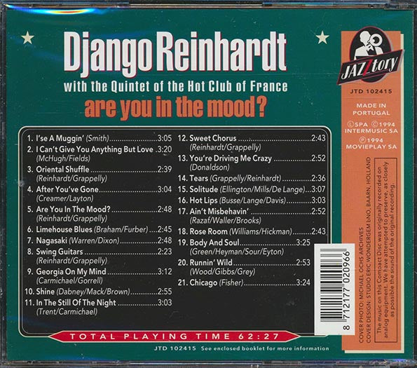 Django Reinhardt - Are You In The Mood? Django Reinhardt With The Quintet Of The Hot Club Of France (21 tracks)