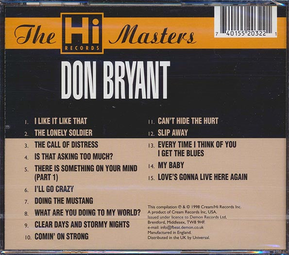 Don Bryant - The Hi Records Masters