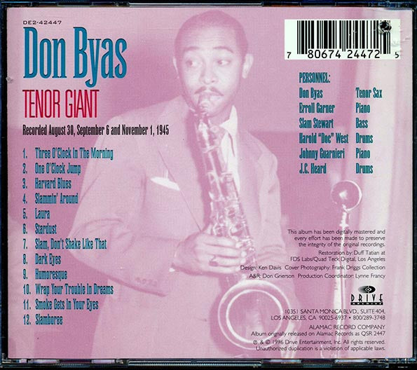 Don Byas - Tenor Giant (marked/ltd stock)