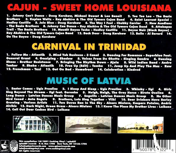 Doug Kershaw, The Basin Brothers, Superblue, General Grant, Etc. - International World Music Series World Box: Cajun, Trinidad, Latvia (42 tracks) (3xCD) (box set) (marked/ltd stock)