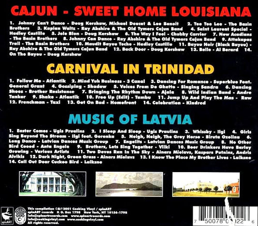 Doug Kershaw, The Basin Brothers, Superblue, General Grant, Etc. - International World Music Series World Box: Cajun, Trinidad, Latvia (42 tracks) (3xCD) (box set) (marked/ltd stock)