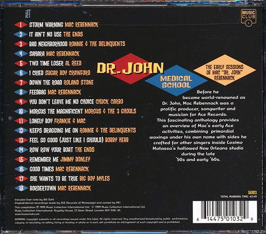 Dr. John - Medical School: The Early Sessions Of Mac Dr. John Rebennack