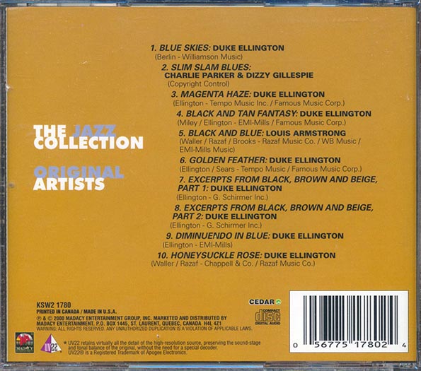 Duke Ellington, Dizzy Gillespie, Louis Armstrong - The Jazz Collection