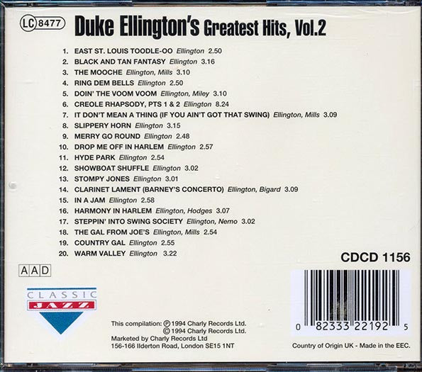 Duke Ellington - Duke Ellington's Greatest Hits Volume 2