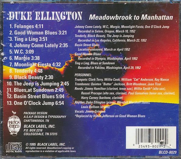 Duke Ellington - Meadowbrook To Manhattan (marked/ltd stock)