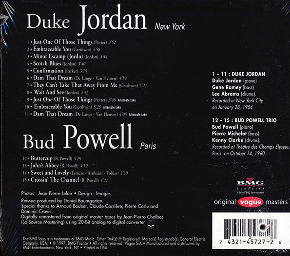 Duke Jordan, Bud Powell - Duke Jordan In New York, Bud Powell In Paris (marked/ltd stock)