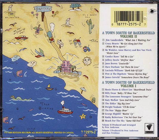 Dwight Yoakam, Jim Lauderdale, Crazy Hearts, Anne Harvey, Etc. - A Town South Of Bakersfield Volumes 1 & 2 (2 albums on 1 CD) (20 tracks) (marked/ltd stock)