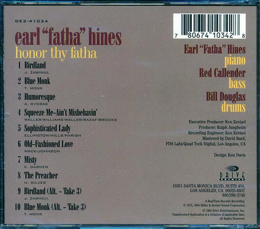 Earl Fatha Hines - Honor Thy Fatha