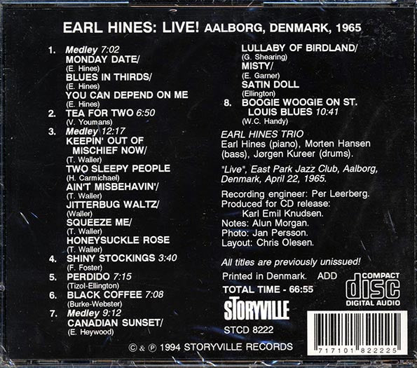 Earl Hines - Earl Hines Live! Aalborg, Denmark, 1965