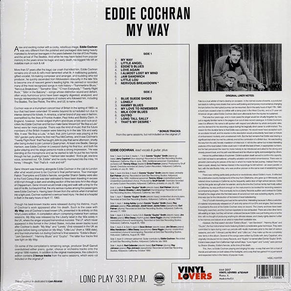 Eddie Cochran - My Way (+2 bonus tracks) (ltd. ed.) (180g)