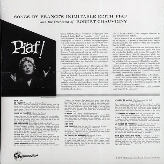 Edith Piaf - Piaf! (ltd. 500 copies made) (clear vinyl)