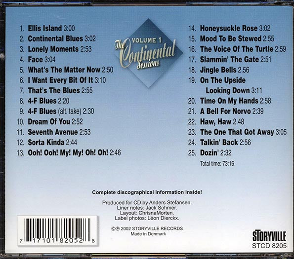 Edmond Hall & His Cafe Society Orchestra, Clyde Hart's All Stars, Slam Stewart Quintet - The Continental Sessions Volume 1 (25 tracks)