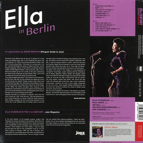 Ella Fitzgerald - Ella In Berlin (+3 bonus tracks) (180g) (purple vinyl)