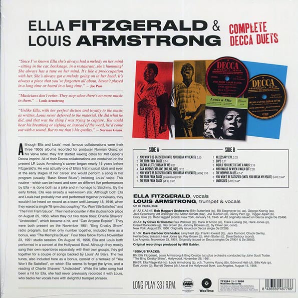Ella Fitzgerald, Louis Armstrong - Complete Decca Duets (+3 bonus tracks) (ltd. ed.) (180g)