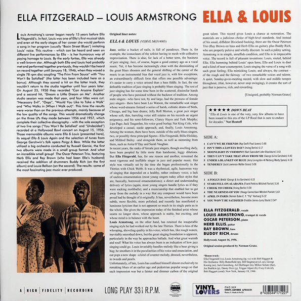 Ella Fitzgerald, Louis Armstrong - Ella & Louis (+bonus track) (DMM) (ltd. ed.) (180g) (High-Def VV)