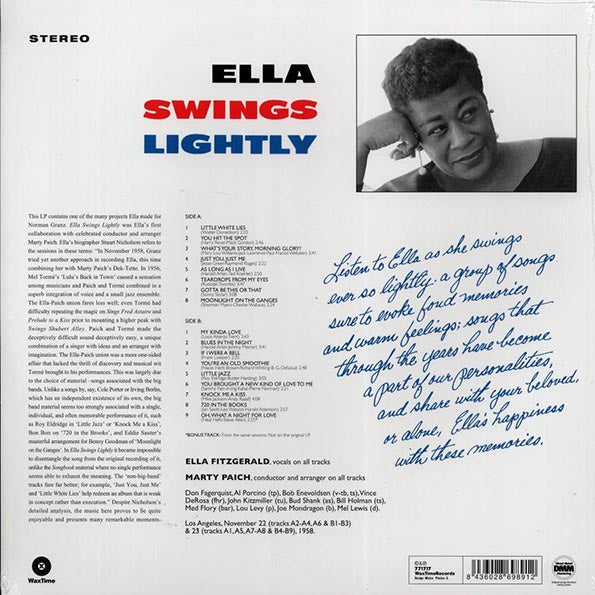 Ella Fitzgerald, The Marty Paich Dek-Tette - Ella Swings Lightly (+bonus track) (180g) (remastered)