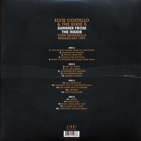 Elvis Costello & The Rude 5 - Summer From The Inside: Arlington Theater, Santa Barbara, CA, 25th May 1991 (2xLP)