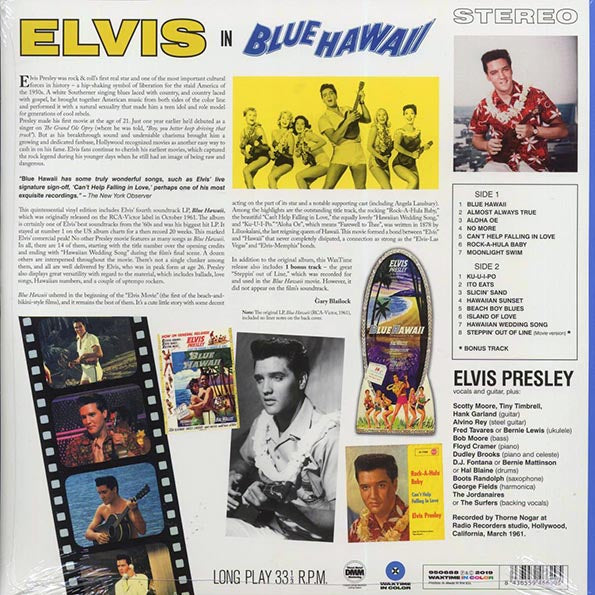 Elvis Presley - Blue Hawaii (+bonus track) (180g) (blue vinyl)